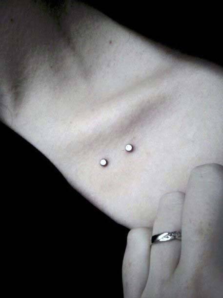 Sexy Double Collar Bone Dermals Shiny Diamond Piercing Inspiration Ideas For Women