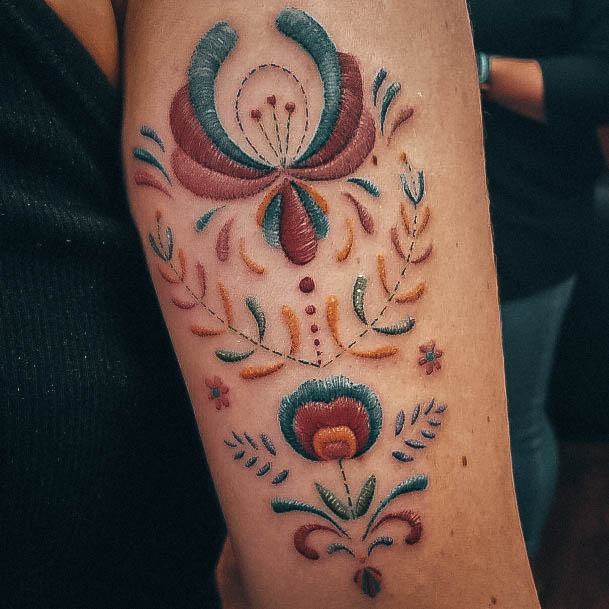 Sexy Embroidery Tattoo Designs For Women