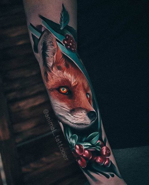 Sexy Fox Tattoo Designs For Women