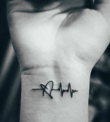 Top 100 Best Heartbeat Tattoo Designs For Women - Palpitating EKG Ideas