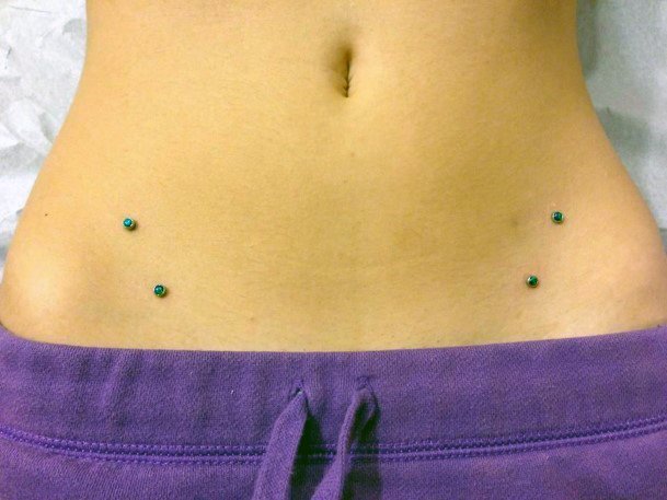 Sexy Hip Design Dermals Flurtatious Inspiring Piercings Ideas For Women