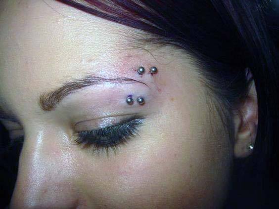 Sexy Intriguing Double Eye Brow Scoop Piercing Ideas For Girls