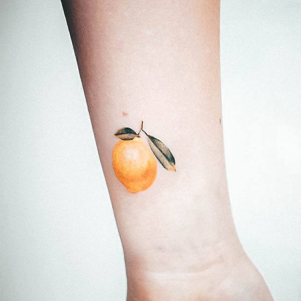 Sexy Lemon Tattoo Designs For Women