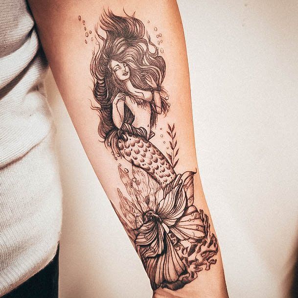 Sexy Mermaid Tattoo Designs For Women