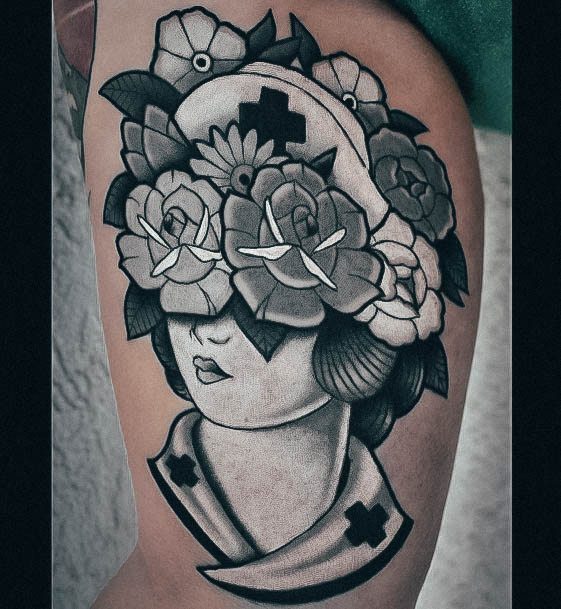 Sexy Nurse Tattoo Designs For Women