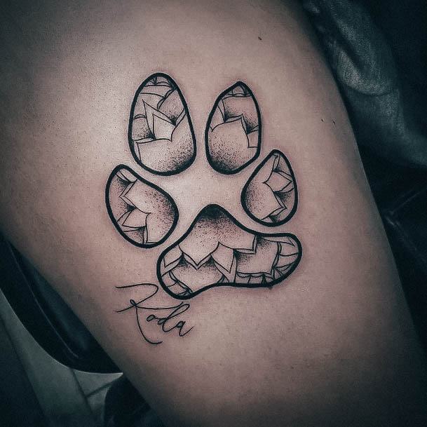 Sexy Paw Print Tattoo Designs For Women