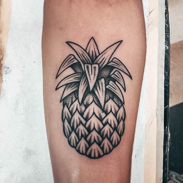 Sexy Pineapple Tattoo Designs For Women