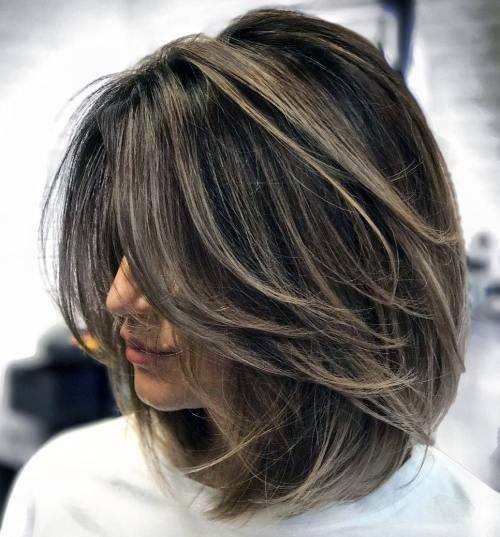 Sexy Voluminous Layers Medium Length Hairstyles For Women Over 50