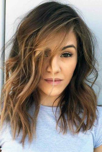 Sexy Windblown Messy Hairstyle For Women Long Layers Highlights