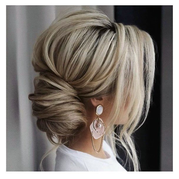 Shaggy Loose Chignon Hairstyle Women