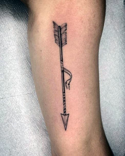 Sharp Arrow Tattoo Womens Hands