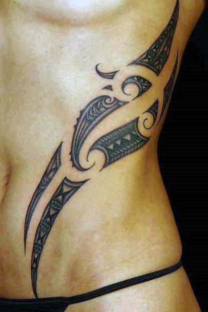 Sharp Tribal Tattoo Women