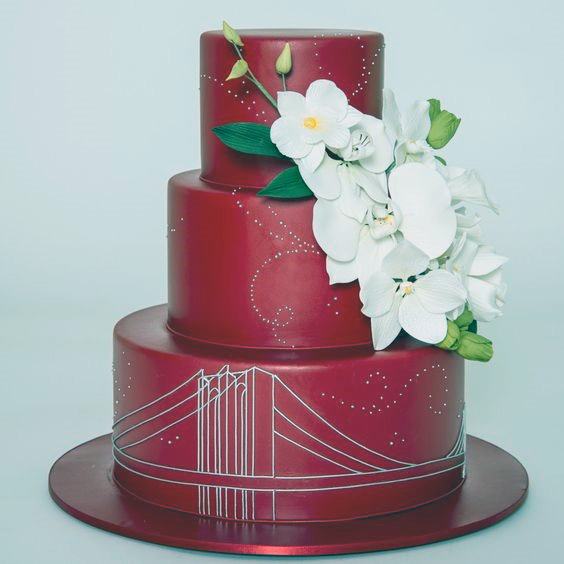 Sheen Red Velvet Wedding Cake