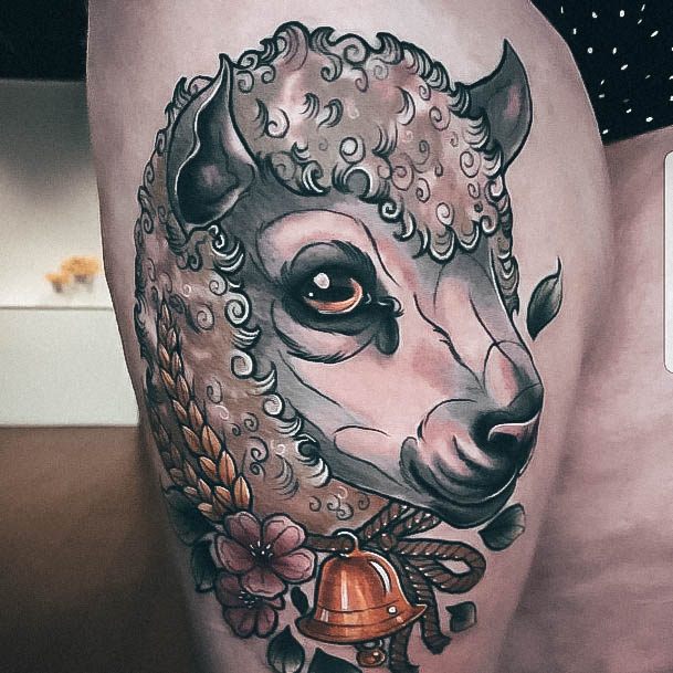 Sheep Girls Tattoo Ideas