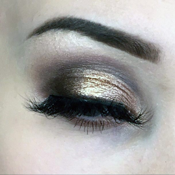 Sheer Gold And Brown Eyeshadow Women