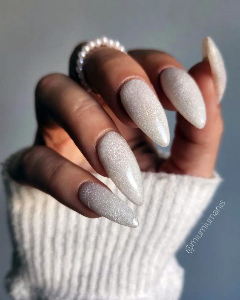 Shimmer Nails Feminine Ideas