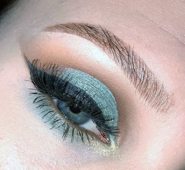 Shimmering Light Blue Eyeshadow