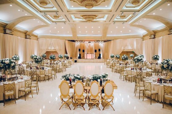 Shining Marble Floored Hall Wedding Decorations