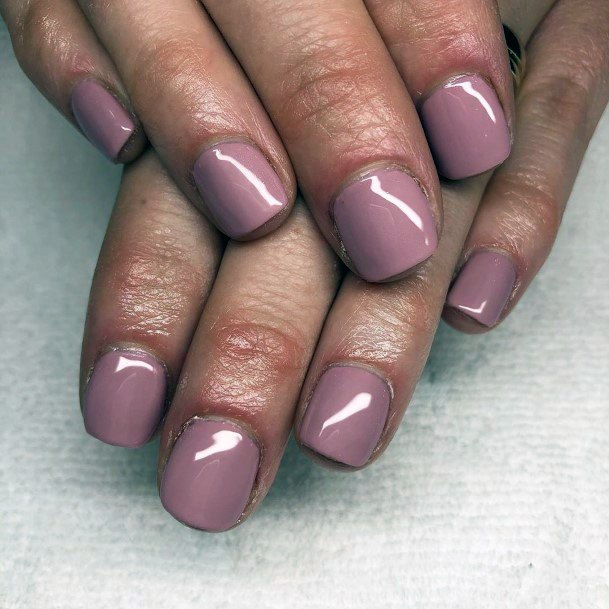 Shiny Blush Pink Nails For Women