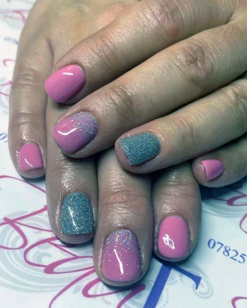 Top 50 Best Pink And Grey Nails For Women - Sweet Manicure Designs