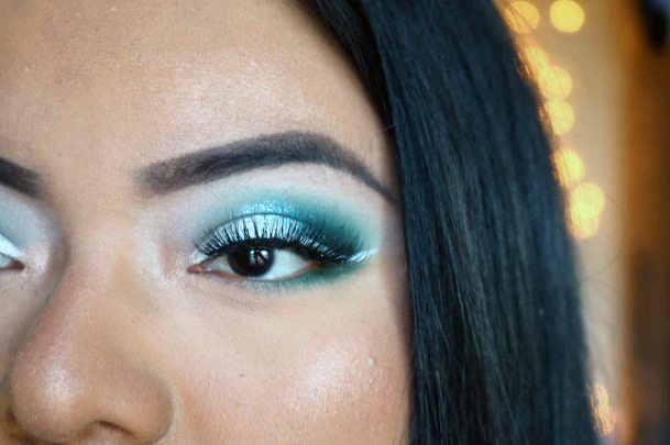 Shiny Metallic Winter Blue Eyeshadow Women Christmas