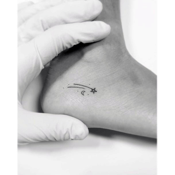 Shooting Star Tattoo For Ladies