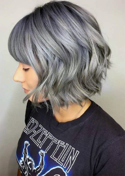 Short And Sassy Pixie Cut Grey Hairstyle For Young Women