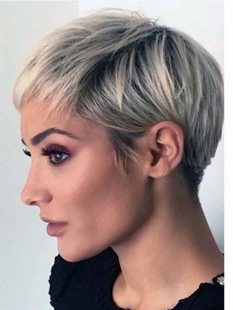 Short Blonde Sexy Textured Hair Cut Hassle Free For Women