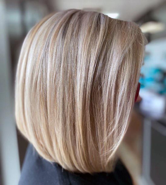 Short Cute Blonde Lob White Blonde Light Blonde For Girls