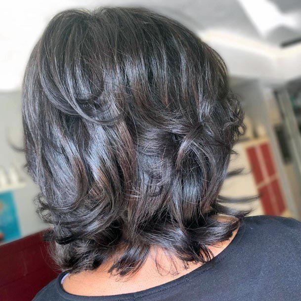 Short Dark Brown Hairstyles With Low Maintenance Shine And Volume For Women