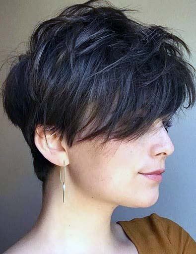 Short Dark Colored Hairstyles For Ladies In The Spring Thick Hair