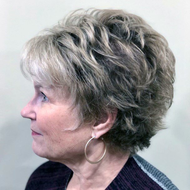 Short Haircuts For Women Over 50 Curled Pixie