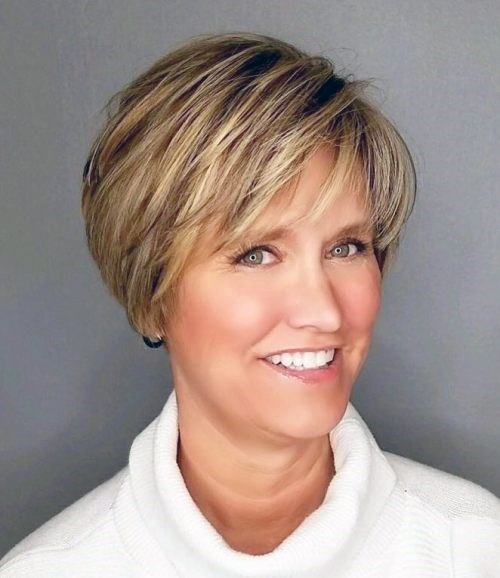 Short Haircuts For Women Over 50 Long Pixie With Bangs