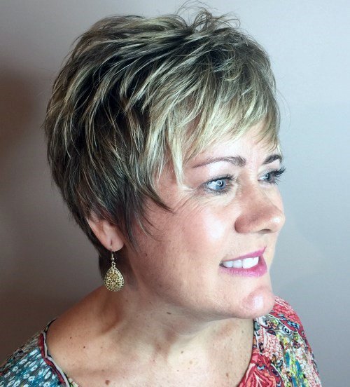 Short Haircuts For Women Over 50 Sweet Textured Pixie