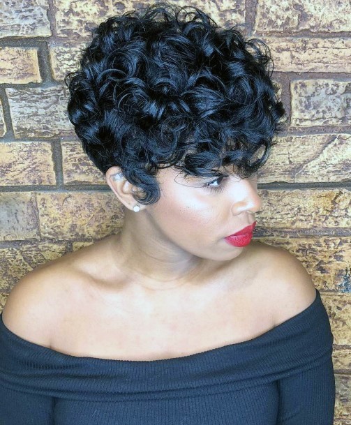 Short Hairstyles For Black Women Perfect Large Curls Short Hairstyles For Black Women