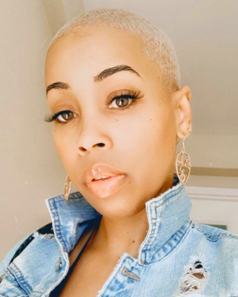 Short Hairstyles For Black Women Platinum Buzz Cut