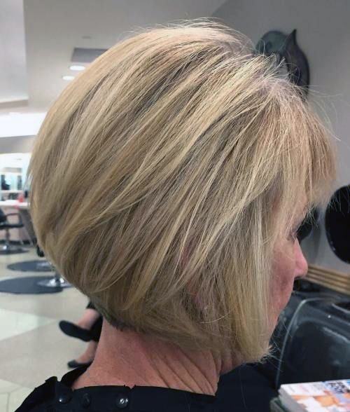 Short Hairstyles For Women Over 60 Blonde Soft Bob