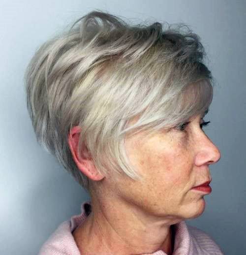 Short Hairstyles For Women Over 60 Layered Sweeping Pixie