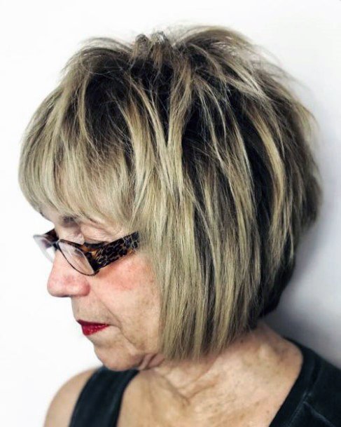 Short Hairstyles For Women Over 60 Volume Layered Chin Length Bob