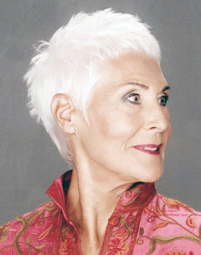 Short Hairstyles For Women Over 60 White Thick Pixie Style