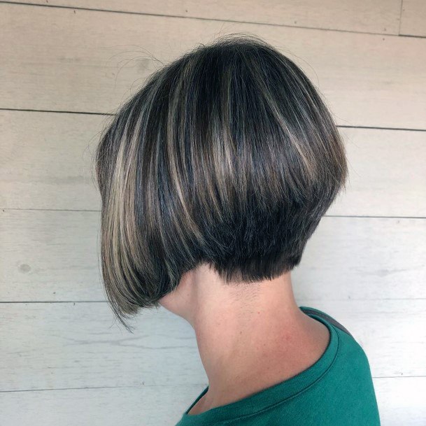 Short Light Brown Wedge Smooth Straight Hair