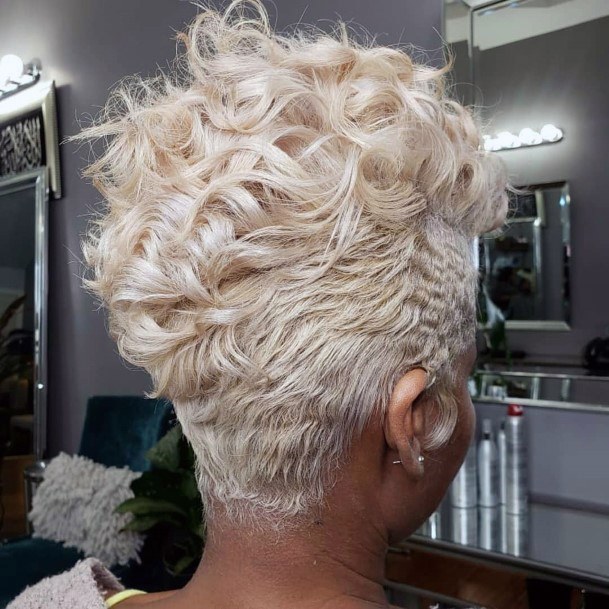 Short Natural Hairstyles For Black Women Blonde Tapered Pixie