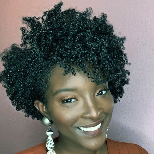 Short Natural Hairstyles For Black Women Perfect Tight Curls