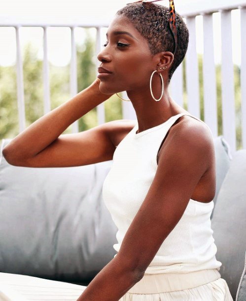 Short Natural Hairstyles For Black Women Stunning Buzz Cut Pixie