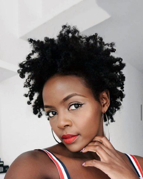 Short Natural Hairstyles For Black Women Tight Afro Curls