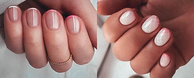 Top 100 Best Short Pink And White Nails For Women – Fingernail Ideas