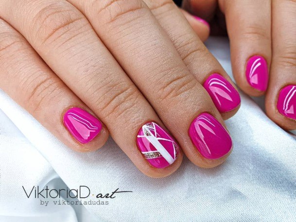 Short Pink Female Nail Designs