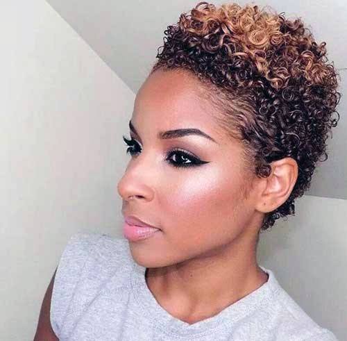 Short Tight Curly Pixie Natural Hairstyles For Black Women