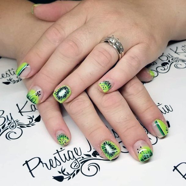 Short Womens Kiwi Nails