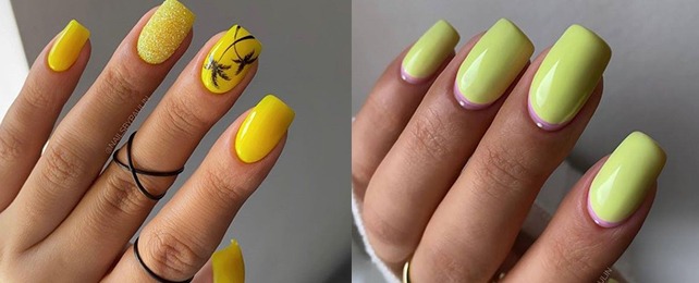Top 100 Best Short Yellow Nails For Women – Cheerful Fingernail Ideas